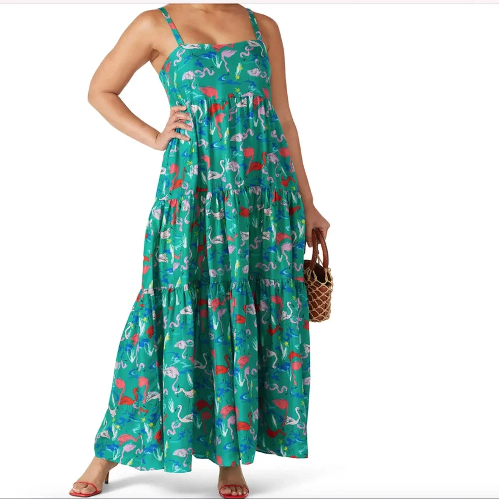 Tanya Taylor Dani Dress Silk Maxi 18